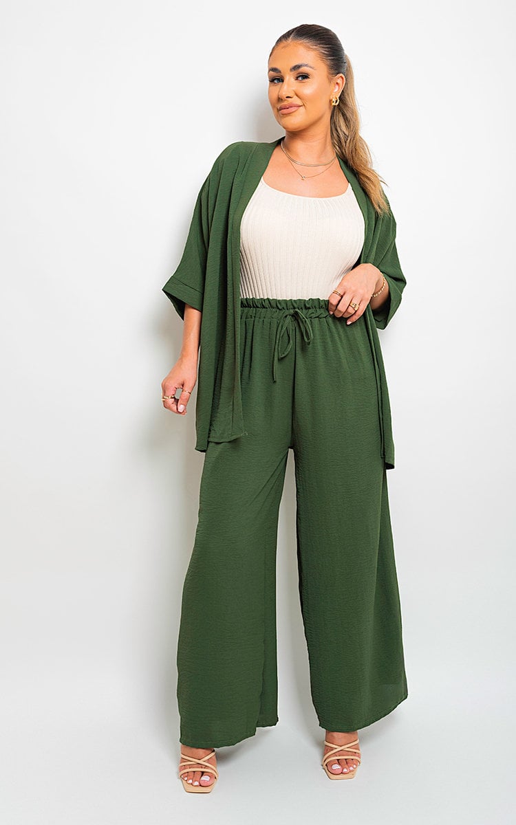 Mollie Drawstring Gathered Waist Wide Leg Trouser - 8 colours