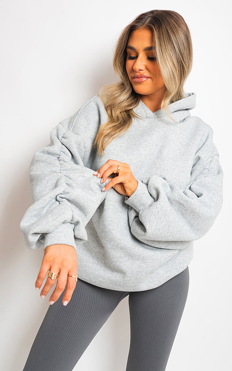 Molly Fall Winter Oversized Ruched Sleeves Hoodie - 3 colours