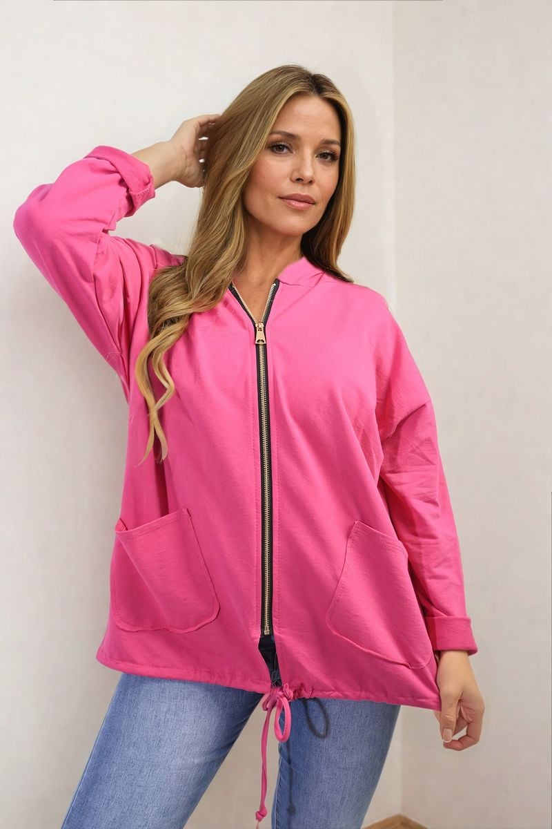 Molly Zip-Up Hooded Jacket with Pockets - 5 colours