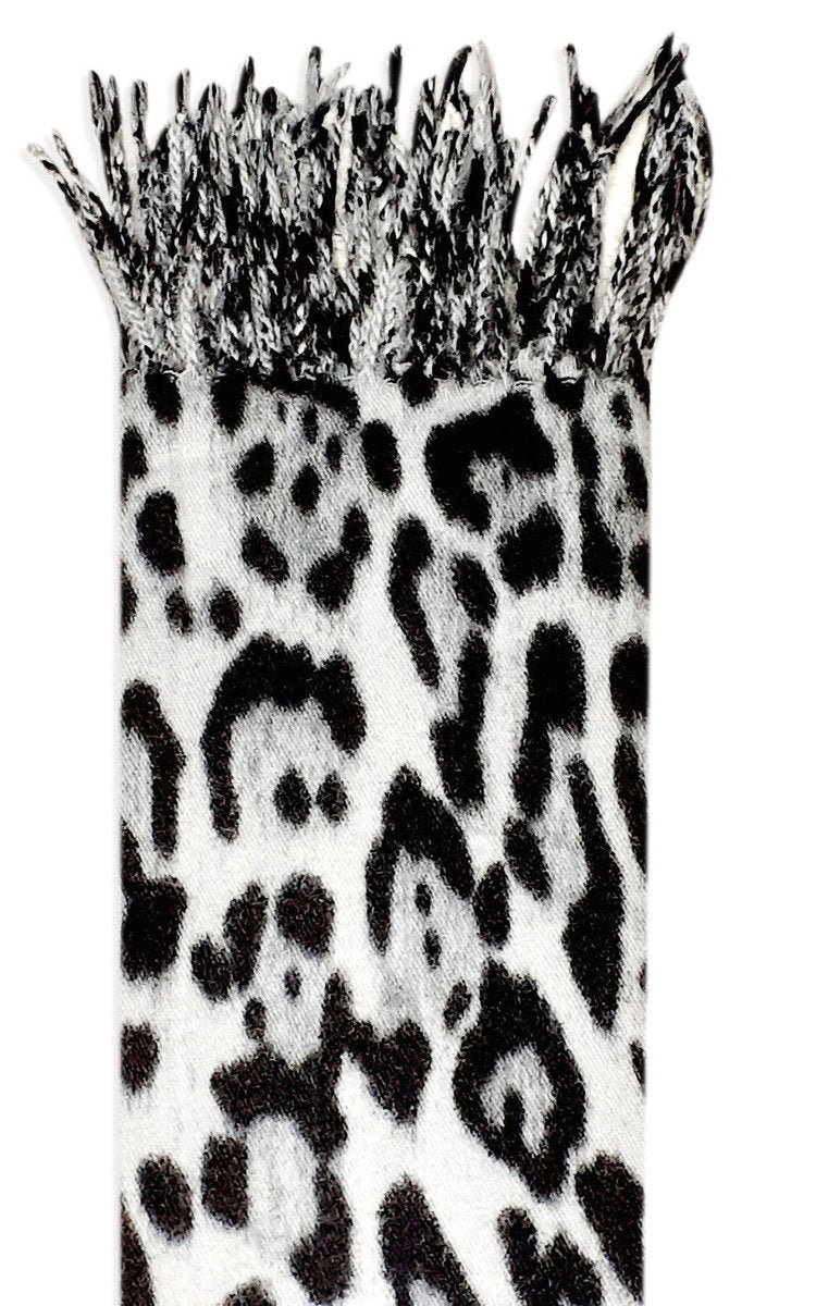 Mona Leopard Detail Scarf - 2 colours