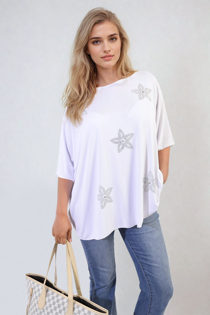 Nadia Floral Print Oversized Top - 8 colours