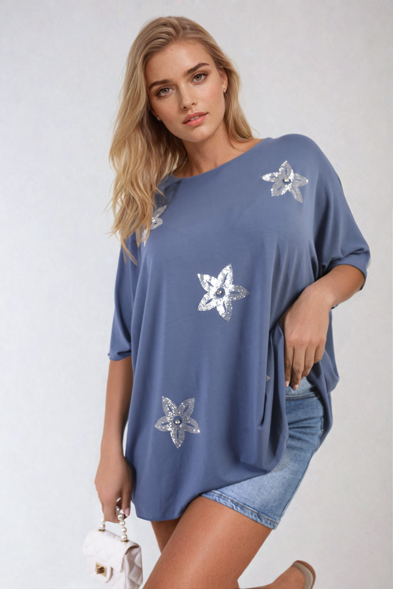 Nadia Floral Print Oversized Top - 8 colours