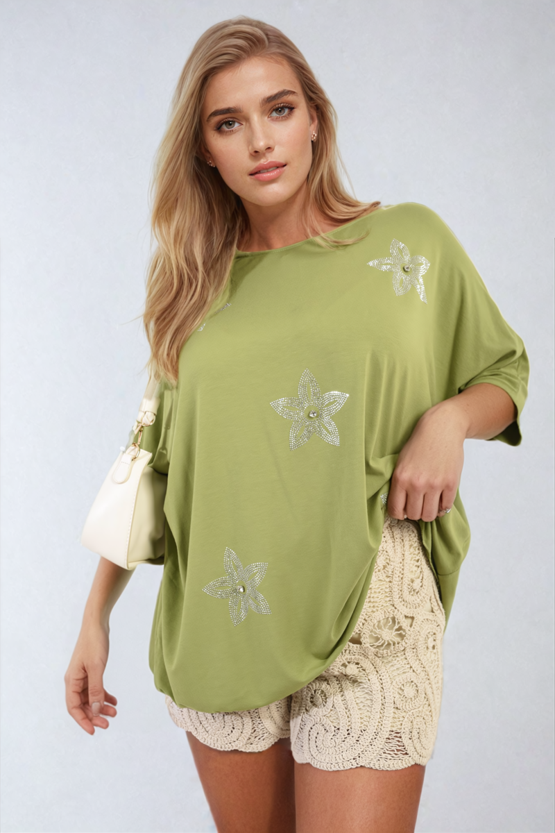 Nadia Floral Print Oversized Top - 8 colours