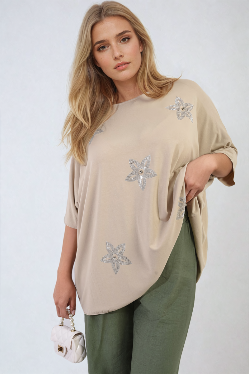 Nadia Floral Print Oversized Top - 8 colours