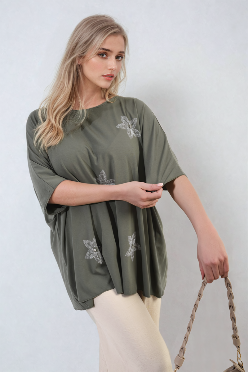 Nadia Floral Print Oversized Top - 8 colours