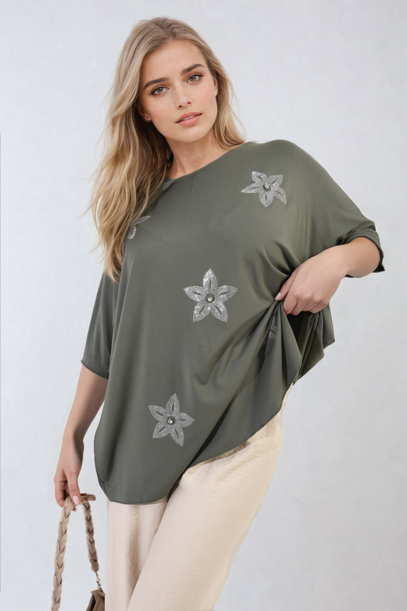 Nadia Floral Print Oversized Top - 8 colours