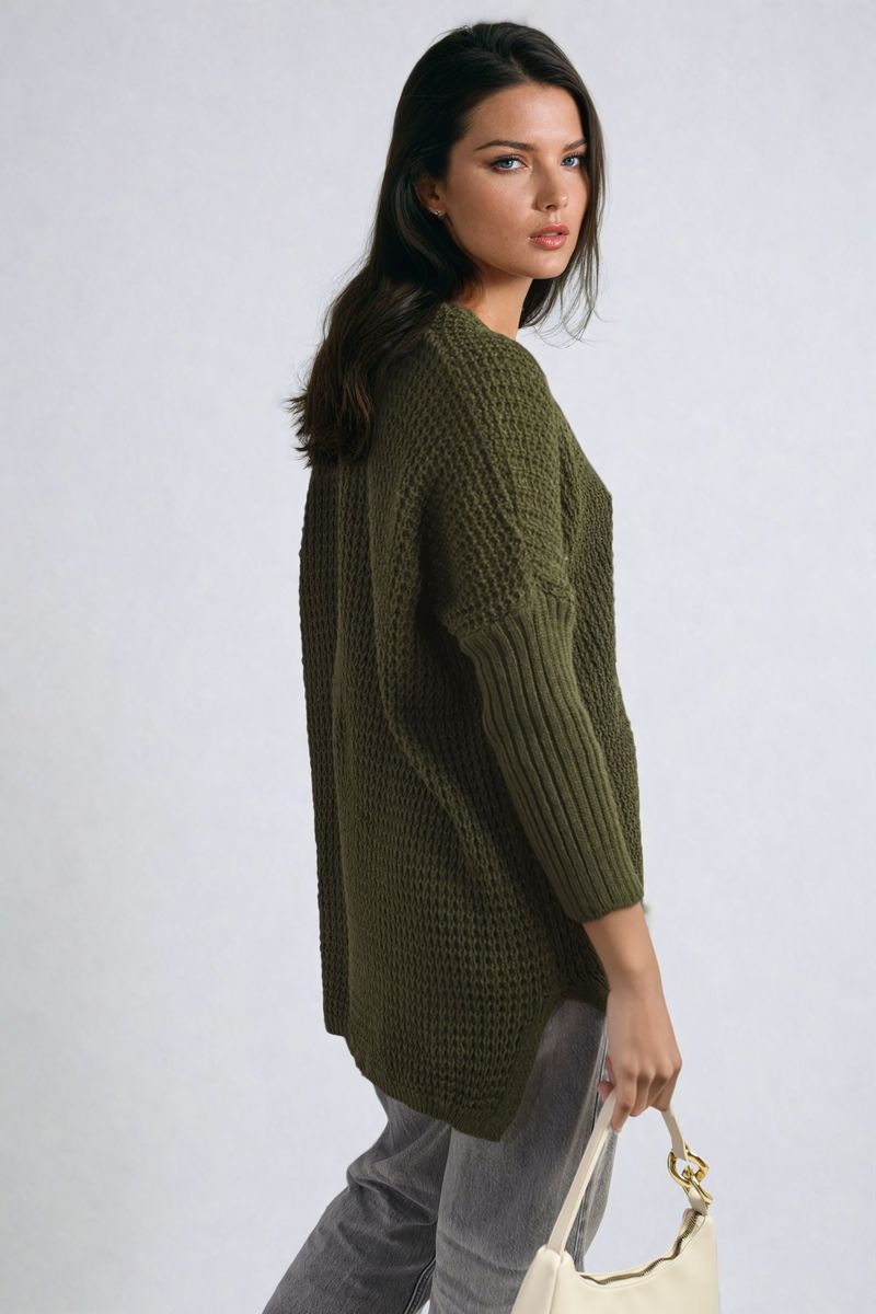 Phoebe Long Back Knitted Long Sleeve Jumper - 6 colours