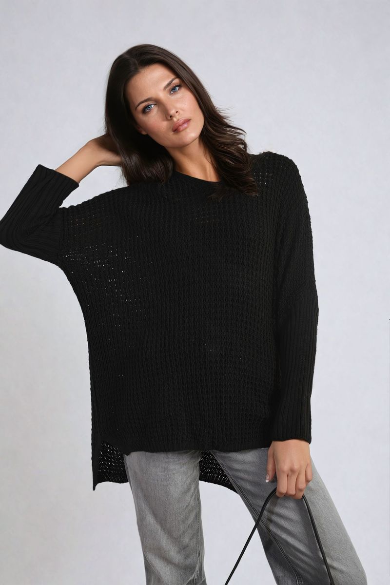 Phoebe Long Back Knitted Long Sleeve Jumper - 6 colours