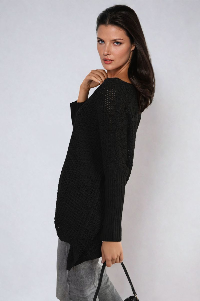 Phoebe Long Back Knitted Long Sleeve Jumper - 6 colours