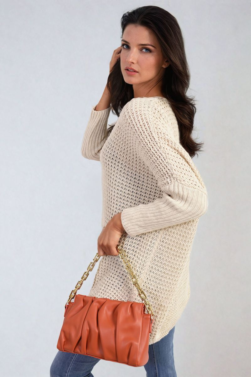 Phoebe Long Back Knitted Long Sleeve Jumper - 6 colours