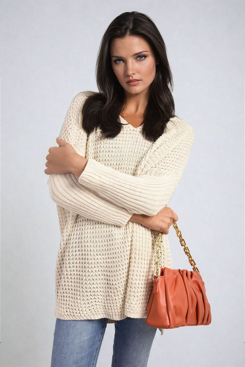 Phoebe Long Back Knitted Long Sleeve Jumper - 6 colours