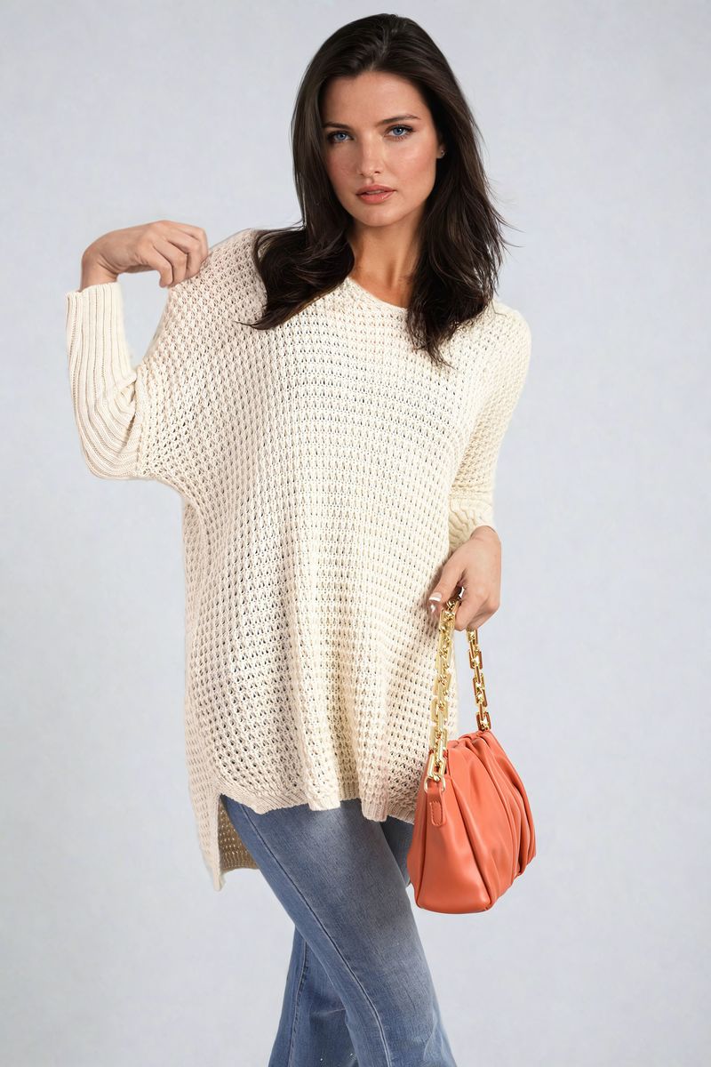 Phoebe Long Back Knitted Long Sleeve Jumper - 6 colours