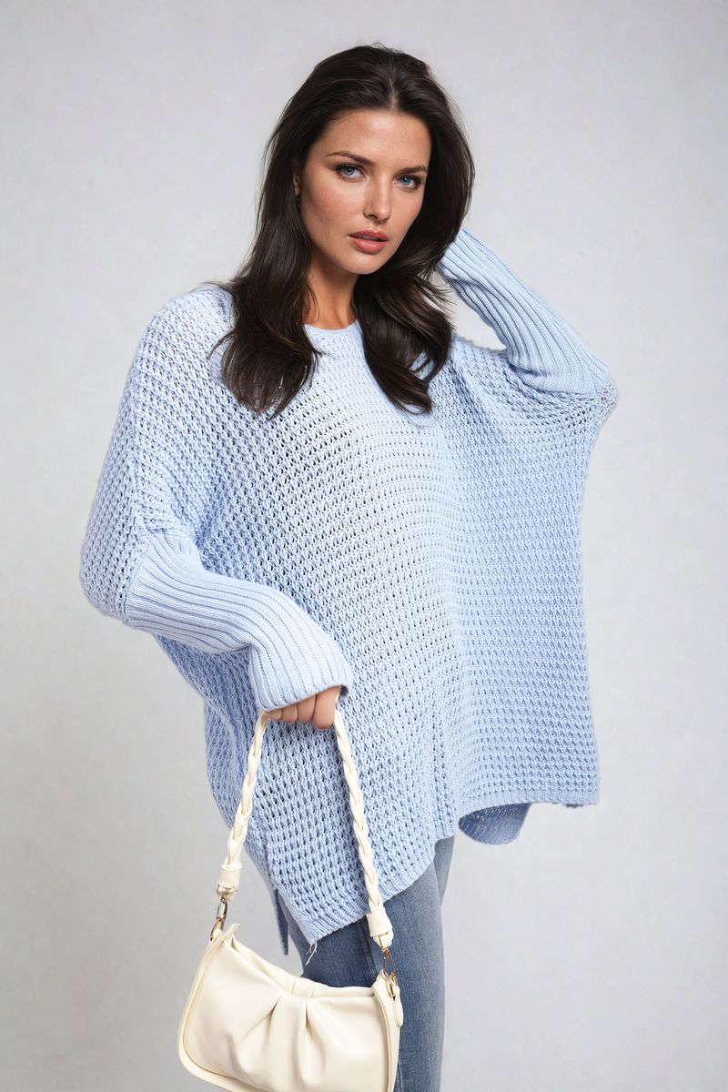 Phoebe Long Back Knitted Long Sleeve Jumper - 6 colours