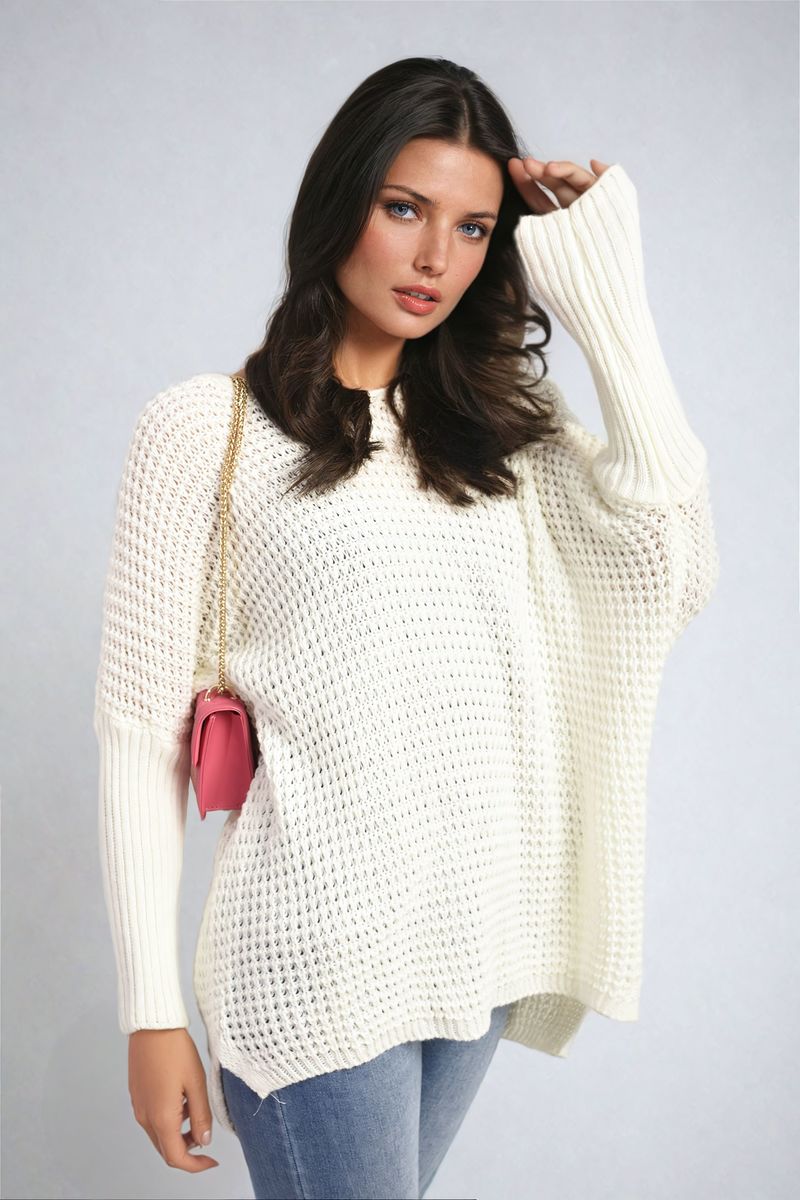 Phoebe Long Back Knitted Long Sleeve Jumper - 6 colours