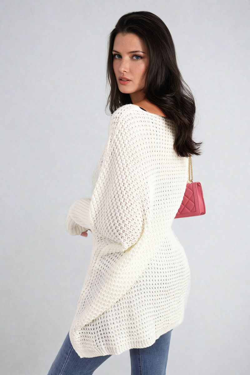 Phoebe Long Back Knitted Long Sleeve Jumper - 6 colours