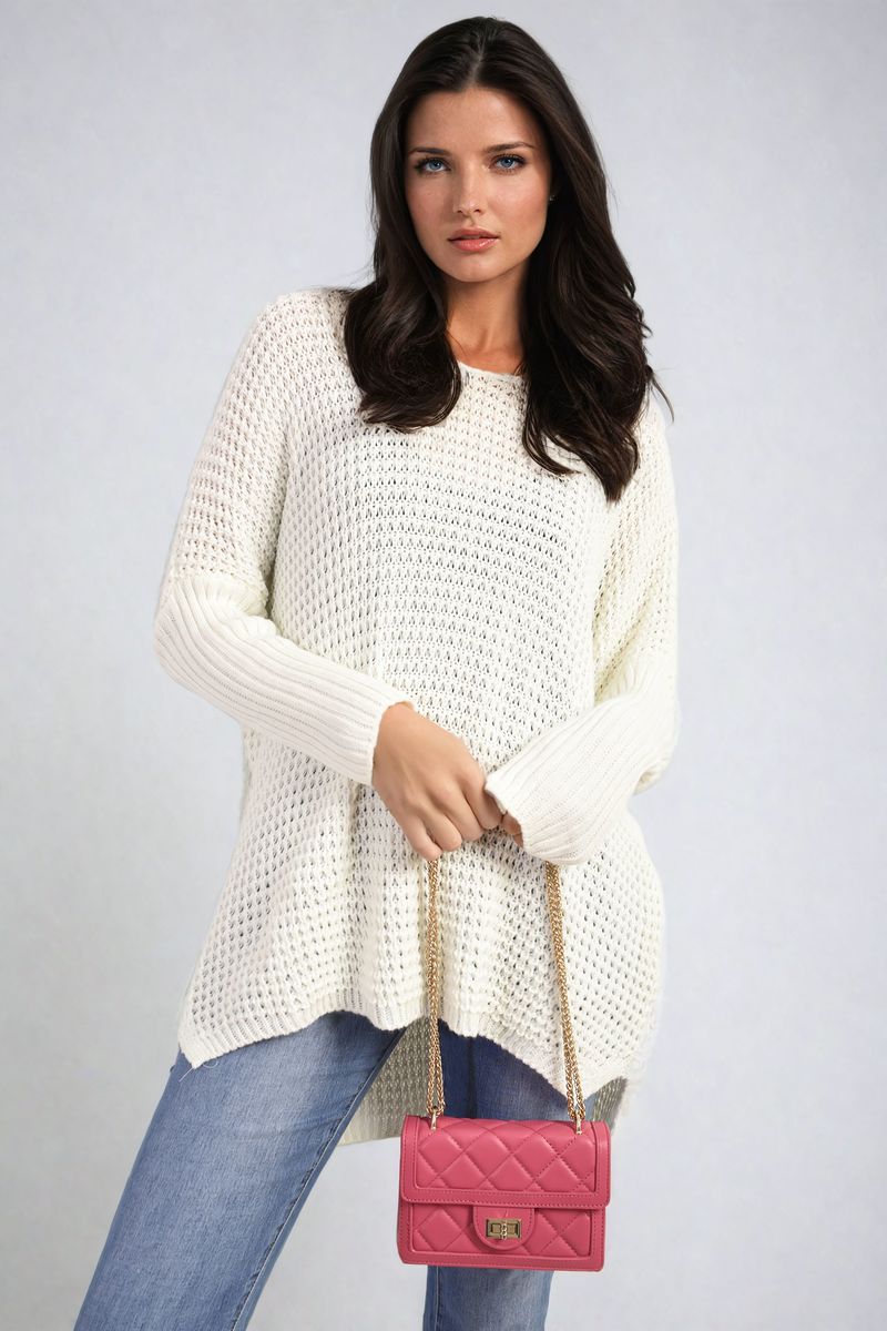 Phoebe Long Back Knitted Long Sleeve Jumper - 6 colours