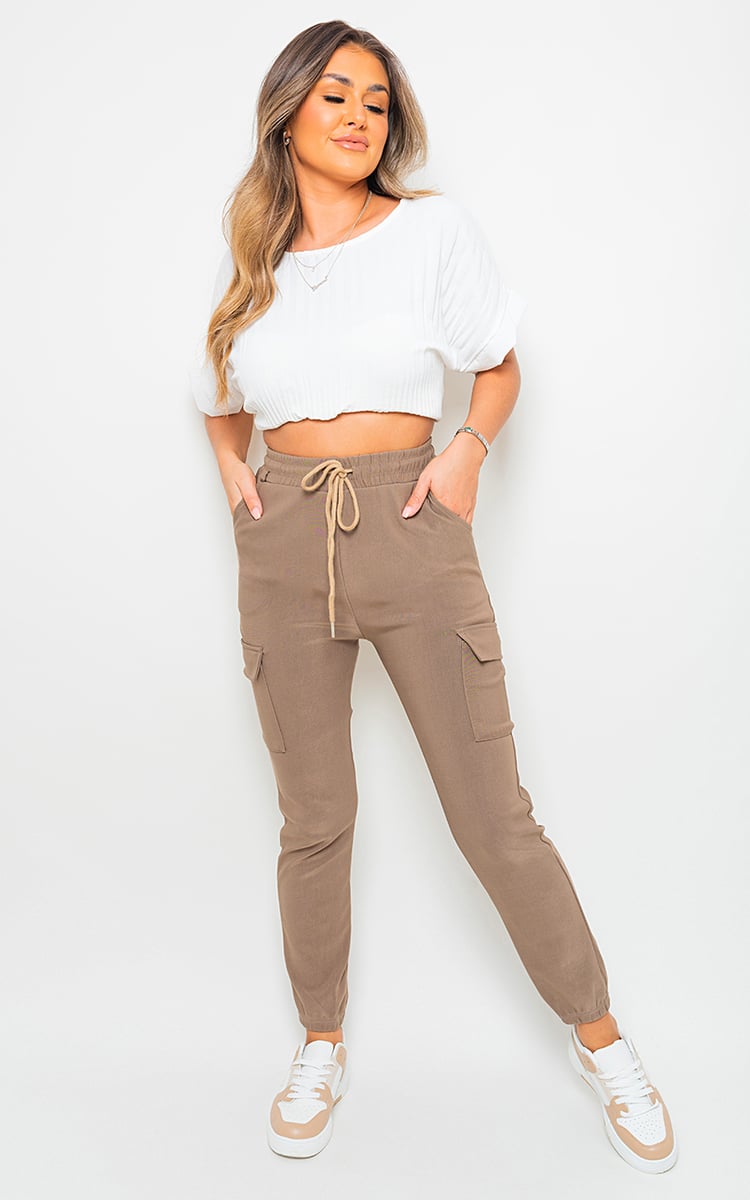 Curve Frankie Cargo Pocket Trouser with Drawstring - 7 colours