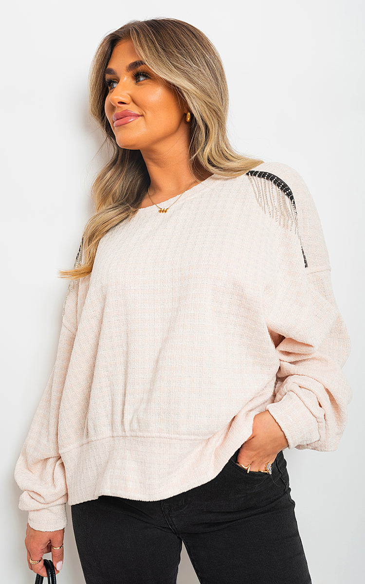 Sara Long Sleeve Knitted Jumper With Tassel Detail - 4 colours