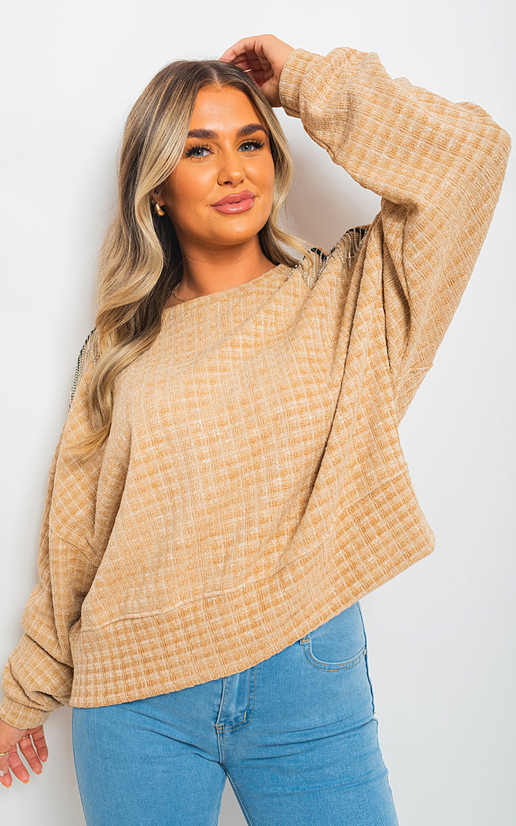 Sara Long Sleeve Knitted Jumper With Tassel Detail - 4 colours