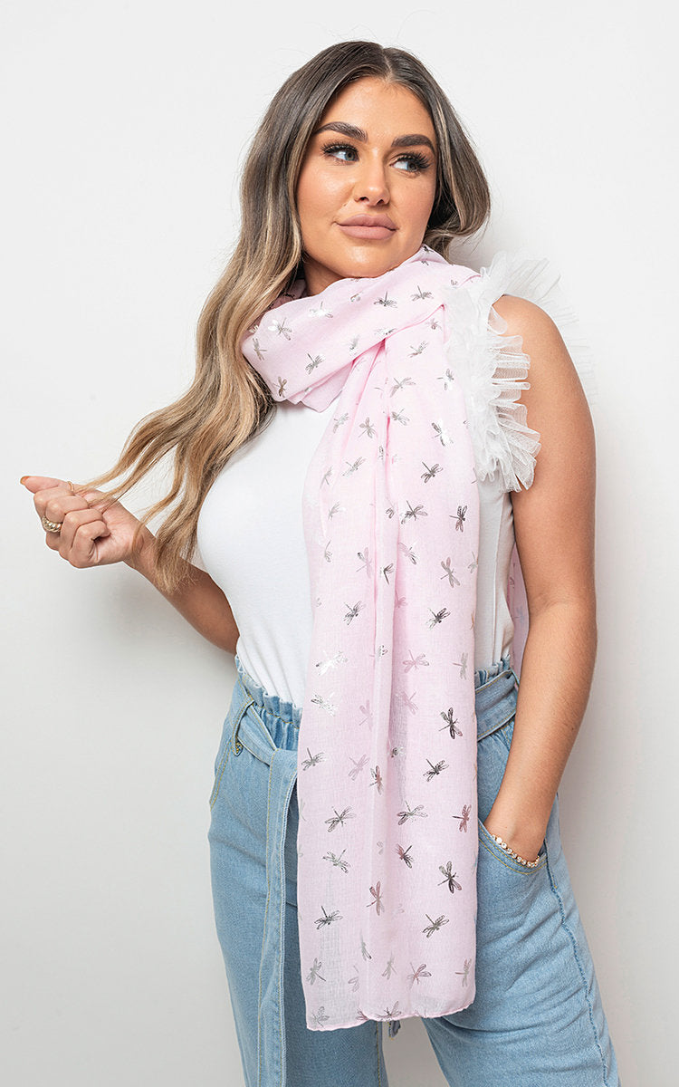 Winnie Dragonfly Print Scarf Wrap Scarf - 5 colours