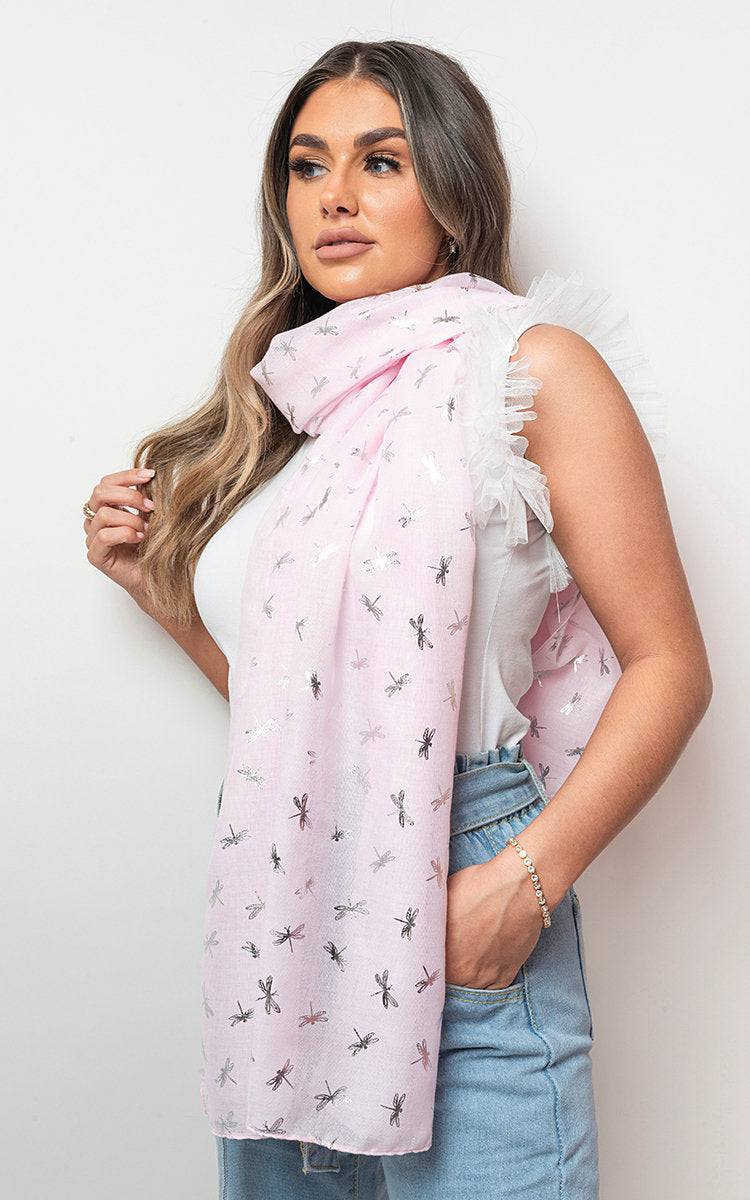 Winnie Dragonfly Print Scarf Wrap Scarf - 5 colours