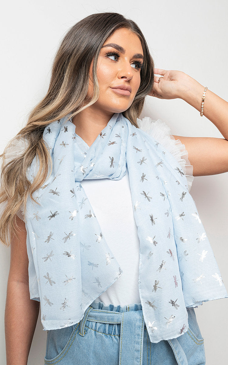 Winnie Dragonfly Print Scarf Wrap Scarf - 5 colours