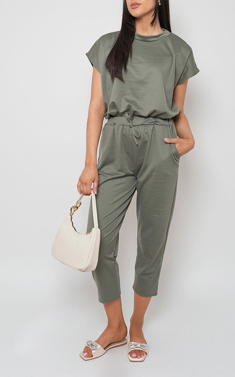 Yasmine Short Sleeve Boxy Lounge Wear Co-ord Set - 7 colours