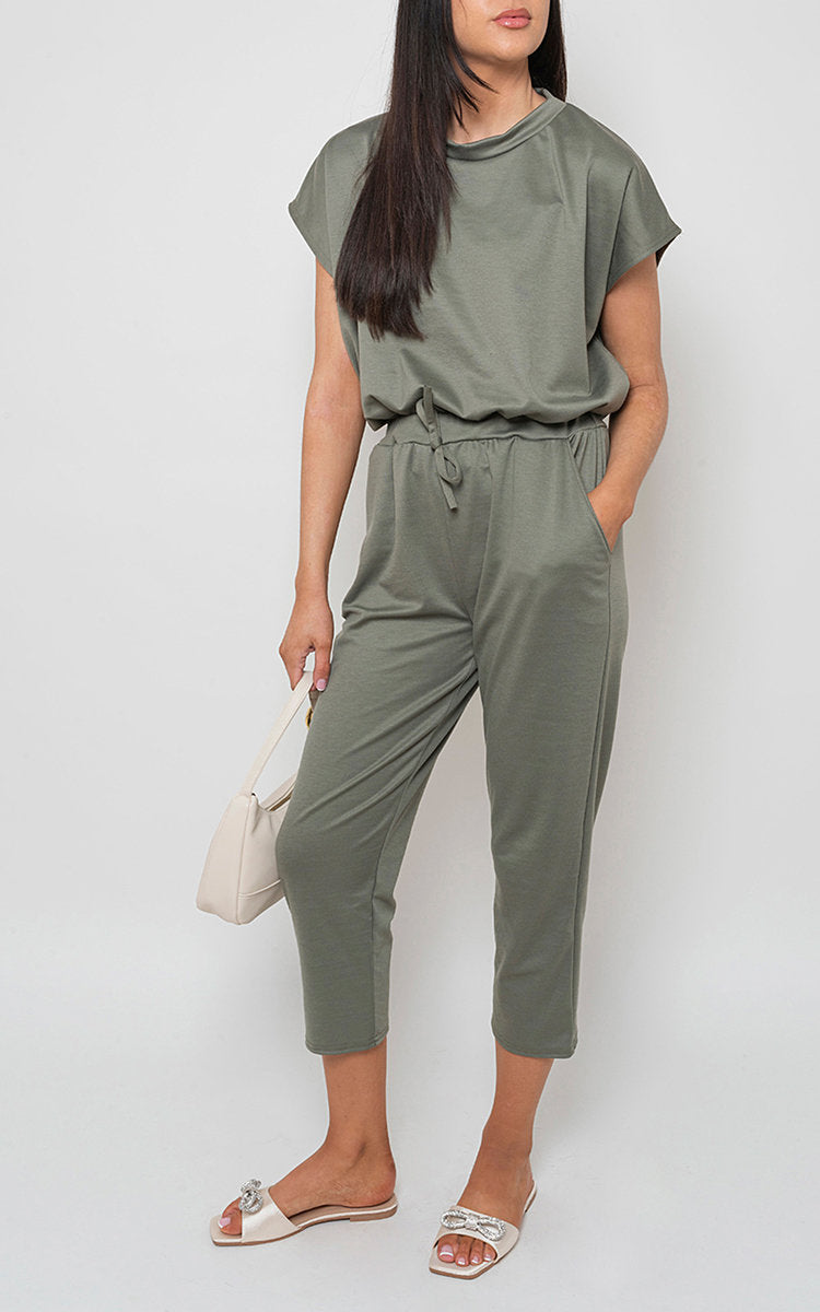 Yasmine Short Sleeve Boxy Lounge Wear Co-ord Set - 7 colours