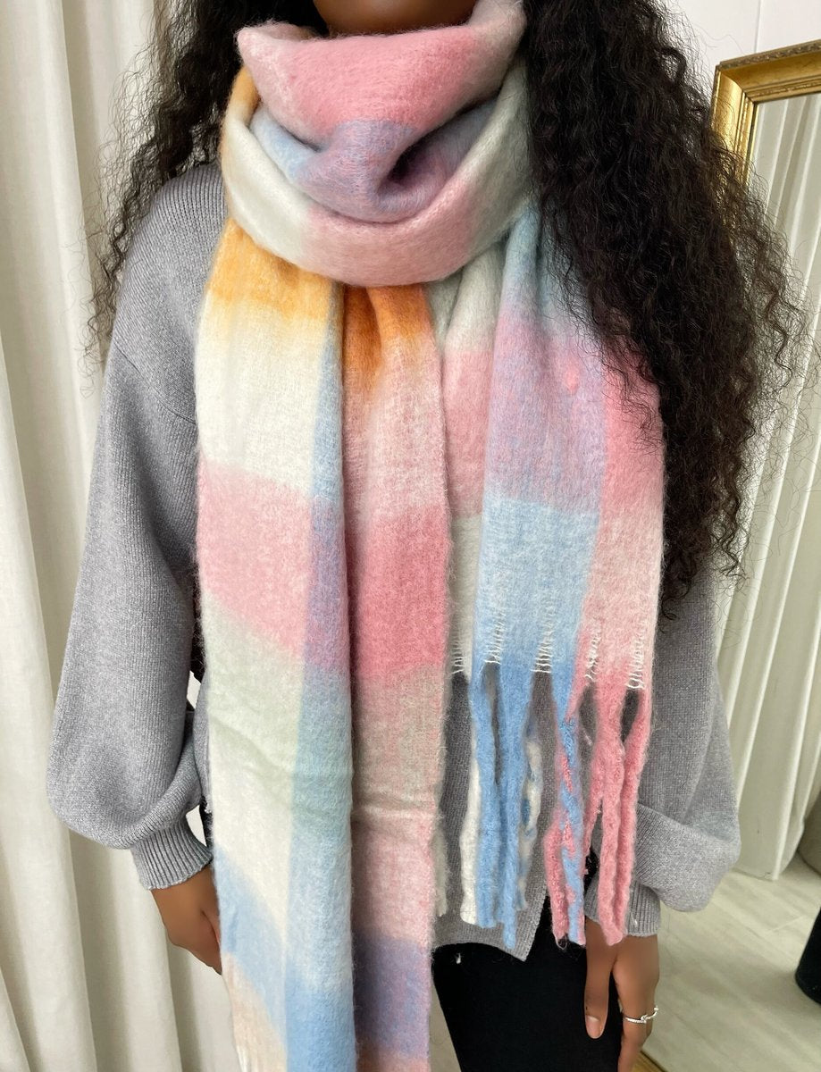 Jennie Striped Soft Comfortable Oversized Chunky Scarf - 3 colours