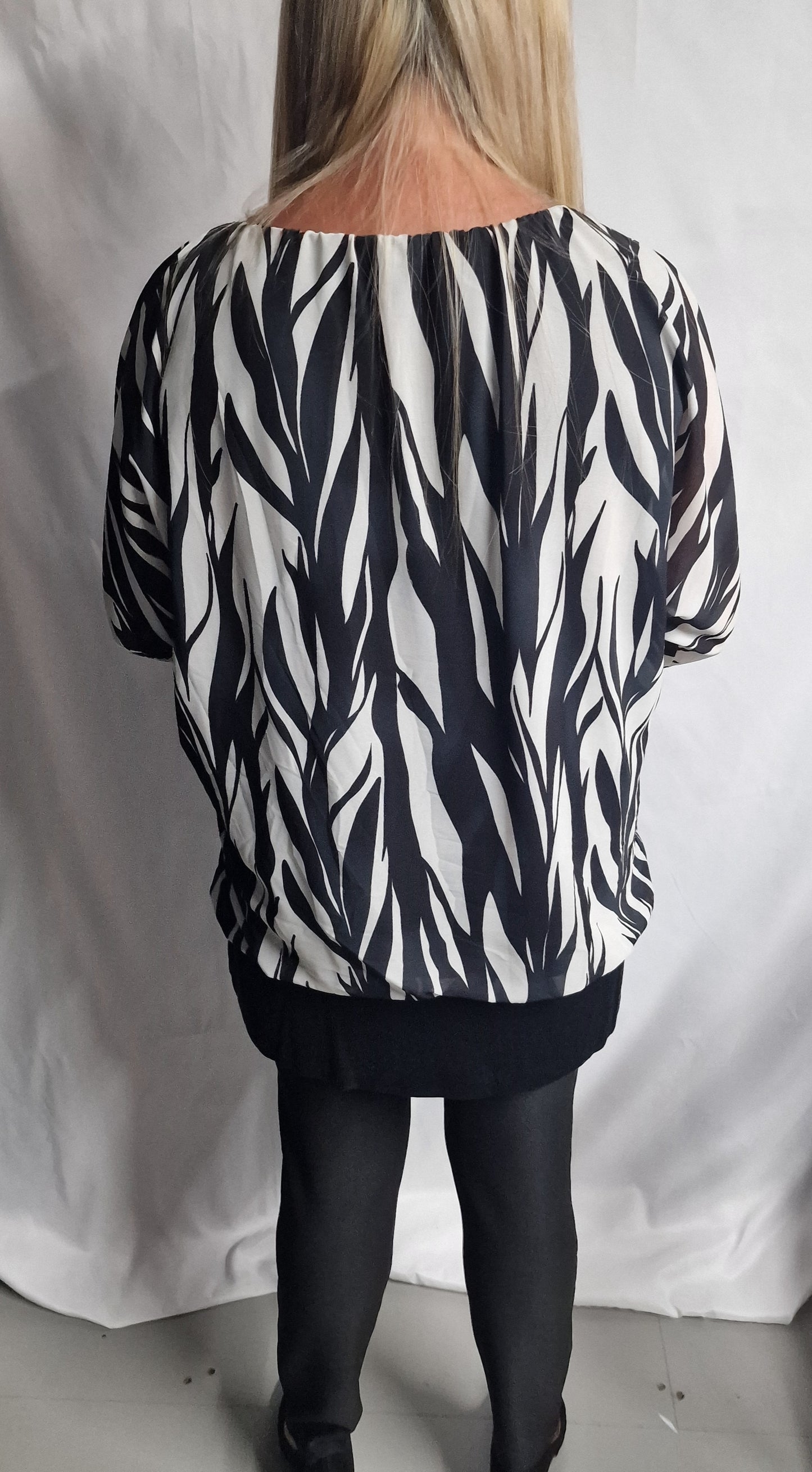 Italian Printed Chiffon Lining Inside Long Sleeve Top - 3 colours