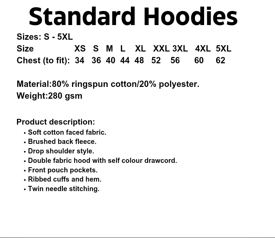 Unisex Standard Hoodie - 90 colours