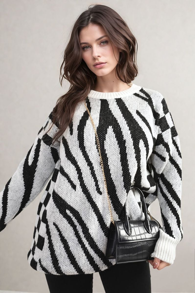 Andy Zebra Stripe Knitted Jumper - 2 colours