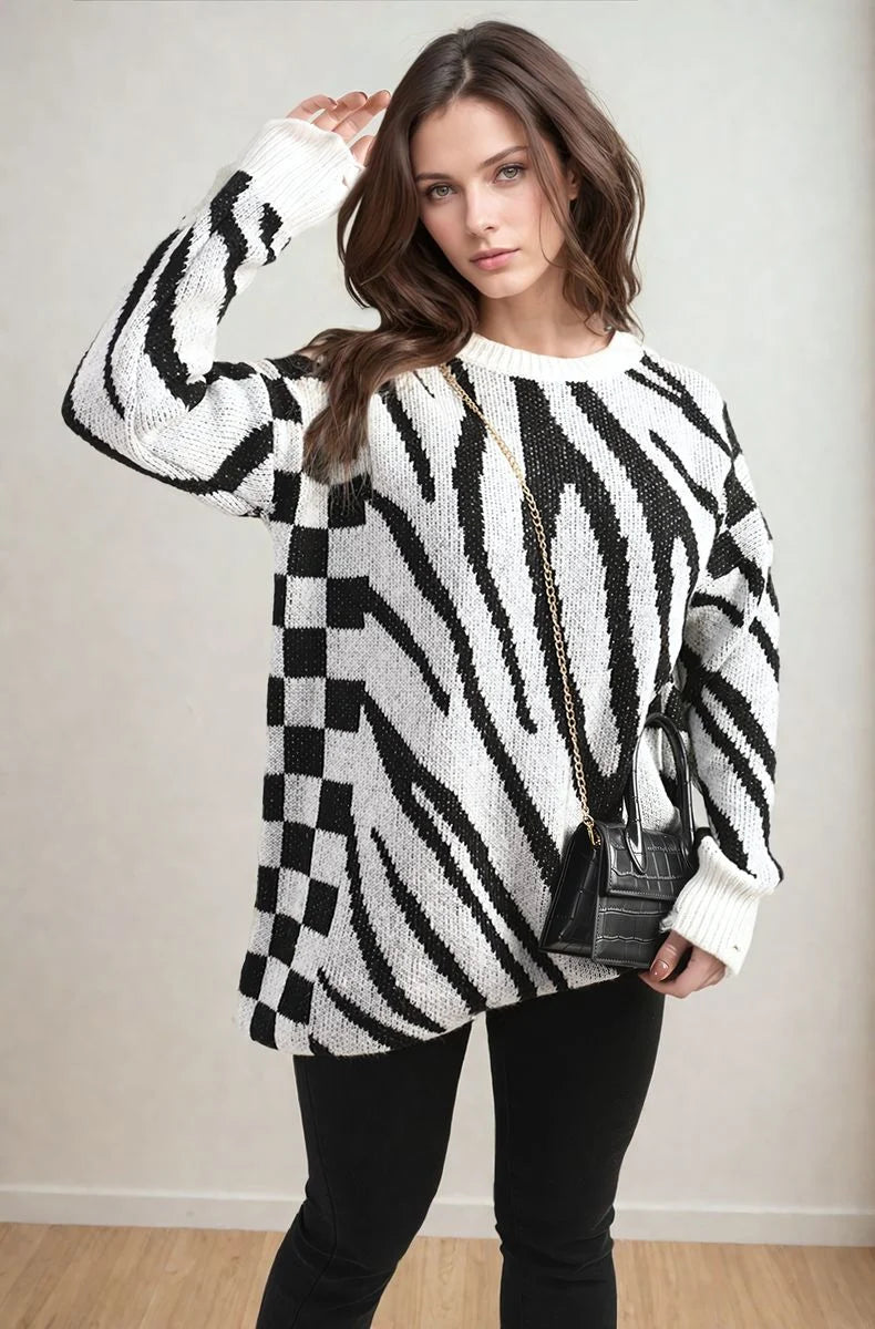 Andy Zebra Stripe Knitted Jumper - 2 colours