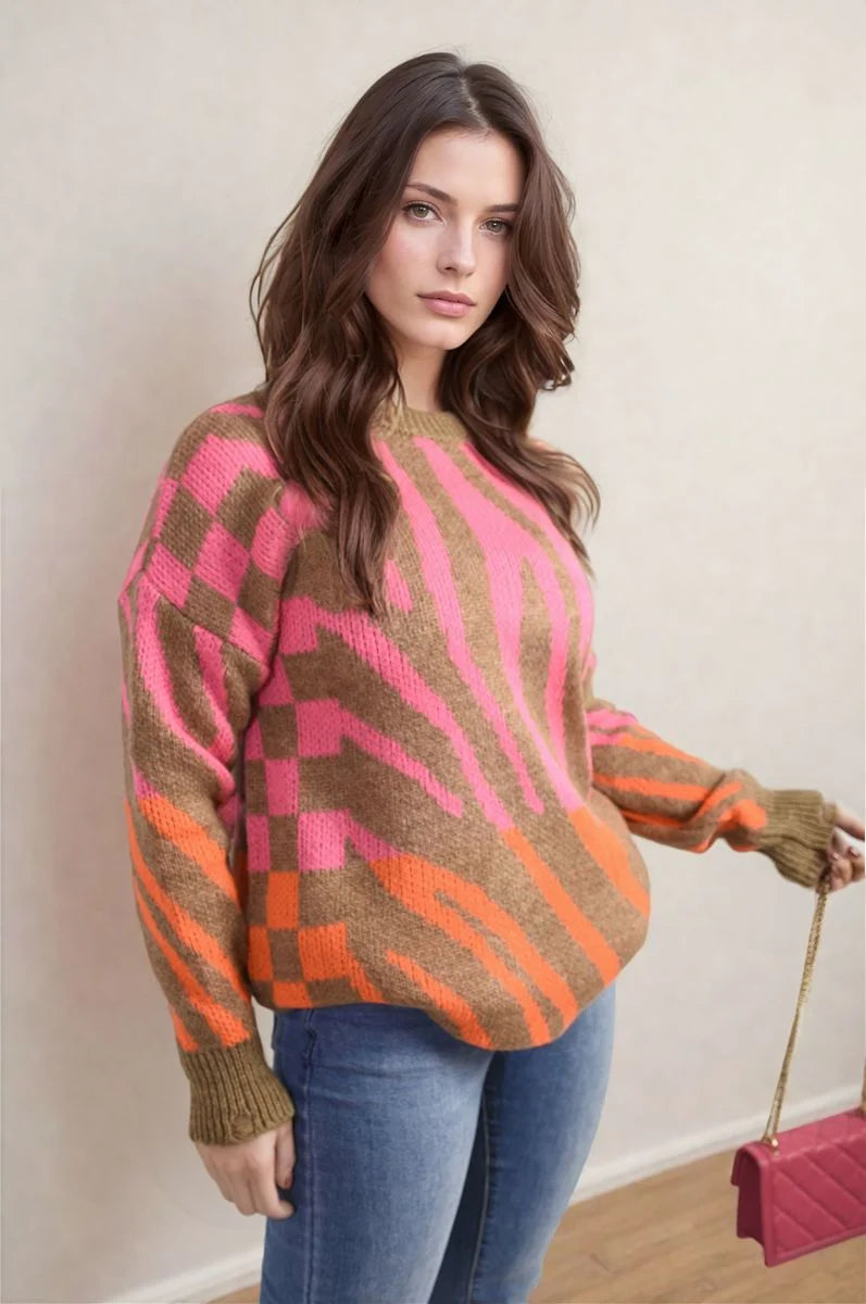 Andy Zebra Stripe Knitted Jumper - 2 colours