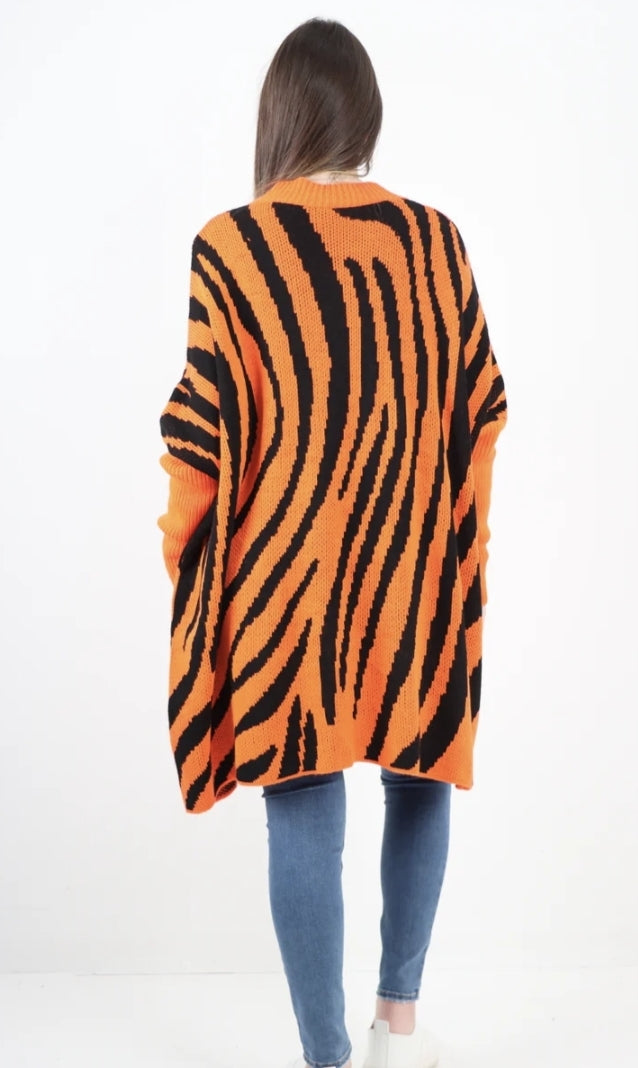 Curve Oversized Zebra Print Jumper Top - 2 colours