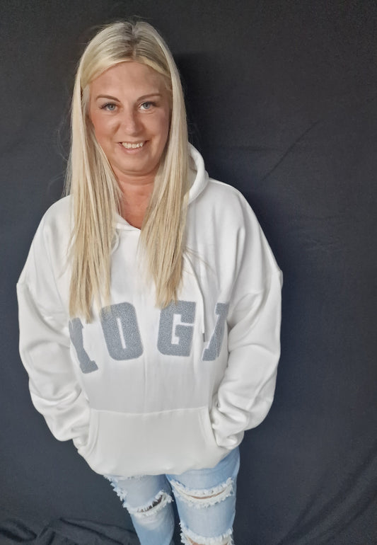 Oversized White Yoga Hoodie