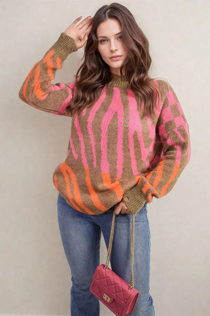 Andy Zebra Stripe Knitted Jumper - 2 colours