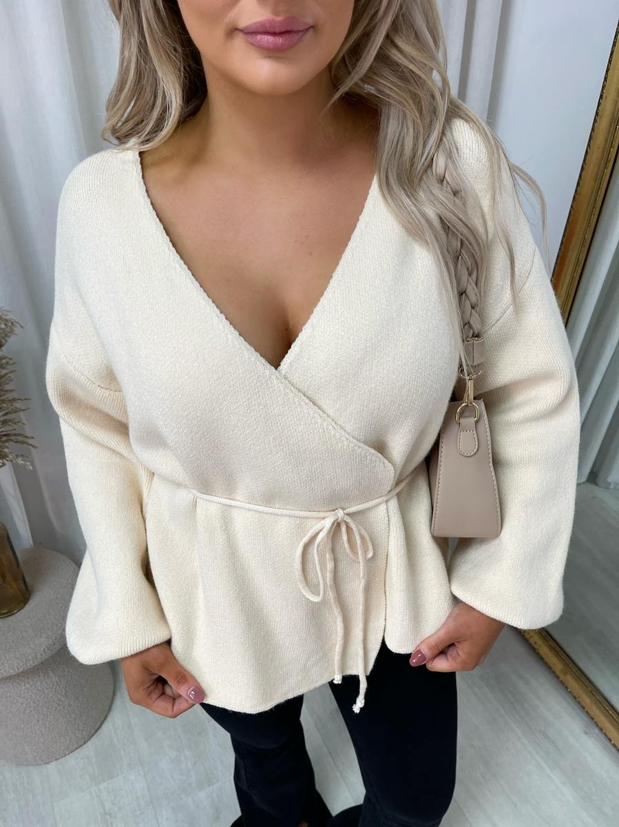 Evelyn Wrap Tie Belt Knitted Cardigan - 3 colours