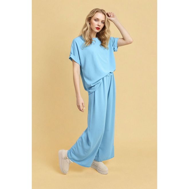 Hailey Oversized Top and Wide Leg Trousers Co-ord Set